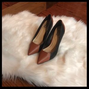 Block Color Black/Brown Heels - Never Worn! 6.5